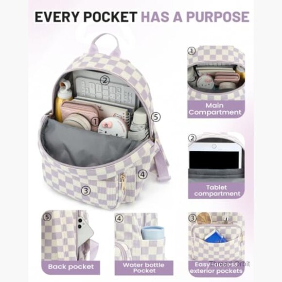 Corduroy Mini Backpack Purse, Lightweight Adjustable Strap Small Bag for Women main image 4